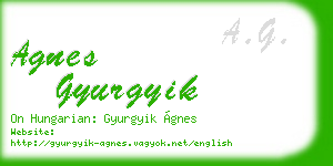 agnes gyurgyik business card